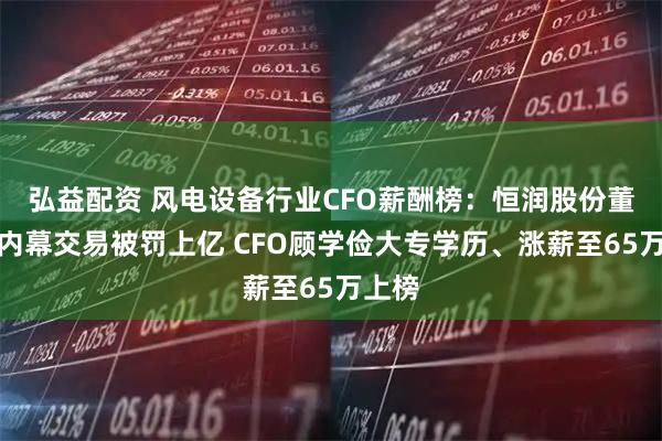 弘益配资 风电设备行业CFO薪酬榜:恒润股份董监高内幕交易被罚上亿 CFO顾学俭大专学历、涨薪至65万上榜