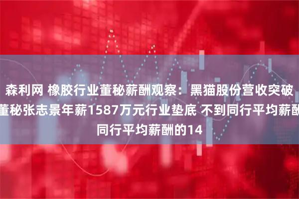 森利网 橡胶行业董秘薪酬观察:黑猫股份营收突破百亿 董秘张志景年薪1587万元行业垫底 不到同行平均薪酬的14