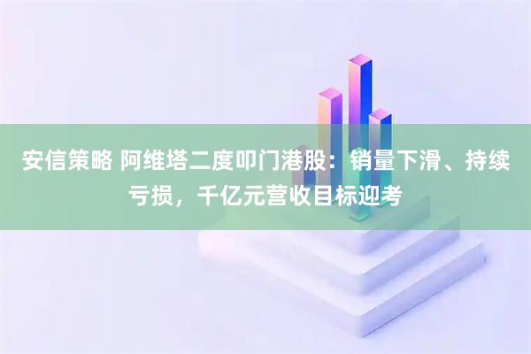 安信策略 阿维塔二度叩门港股：销量下滑、持续亏损，千亿元营收目标迎考